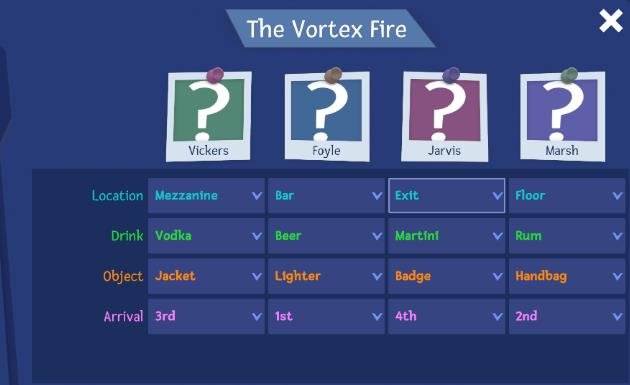 The Vortex Fire secret file code in the game