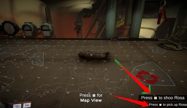 IRON NEST cat movement controls showing G and F keys