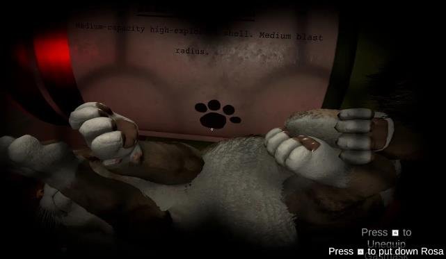 Rose the cat leaving a paw print on an artillery shell in IRON NEST