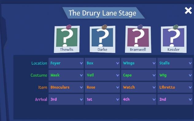 The Drury Lane Stage secret code
