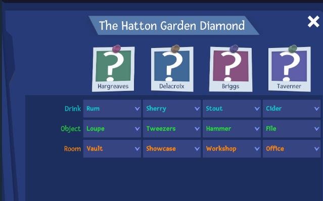Hatton Garden Diamond unlock code